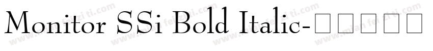 Monitor SSi Bold Italic字体转换